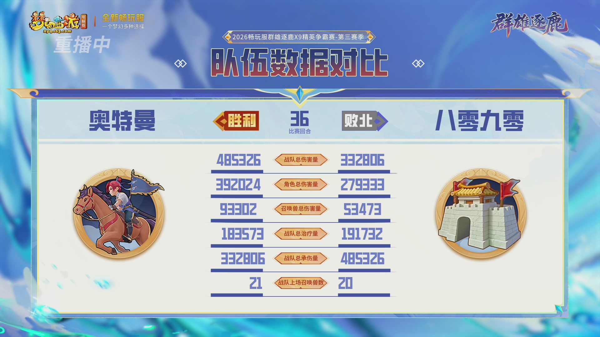 【重播】畅玩服群雄逐鹿X9精英争霸赛-第三赛季决赛
