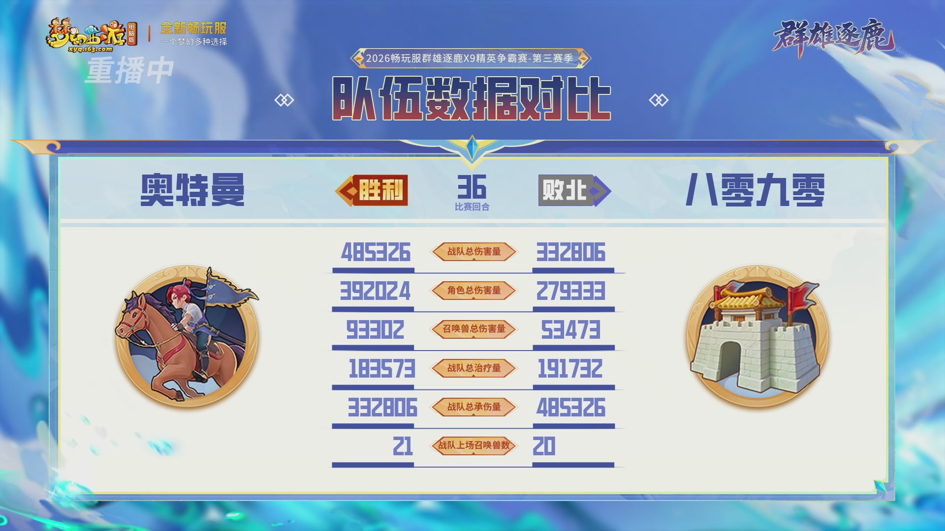 【重播】畅玩服群雄逐鹿X9精英争霸赛-第三赛季决赛