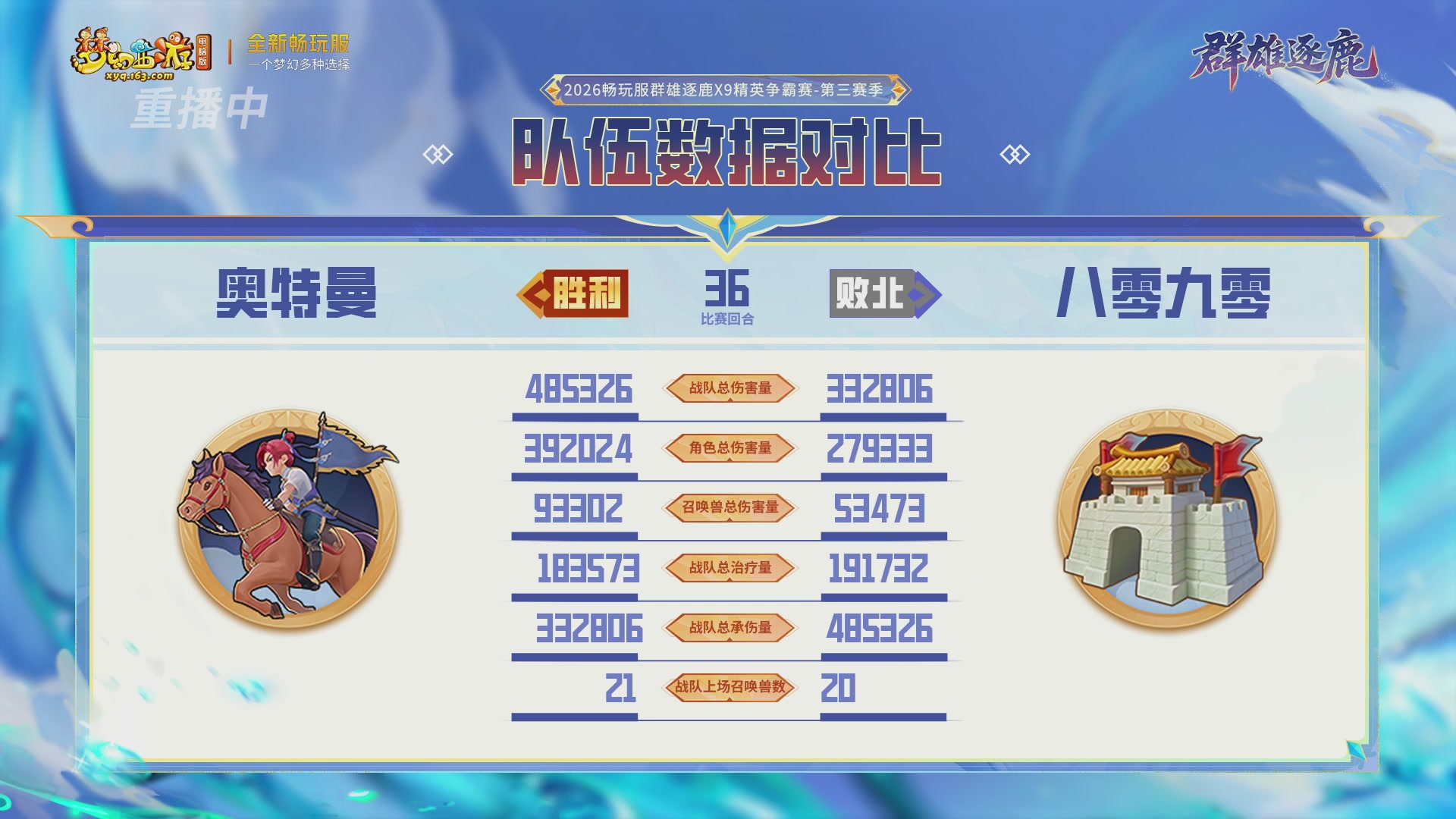 【重播】畅玩服群雄逐鹿X9精英争霸赛-第三赛季决赛