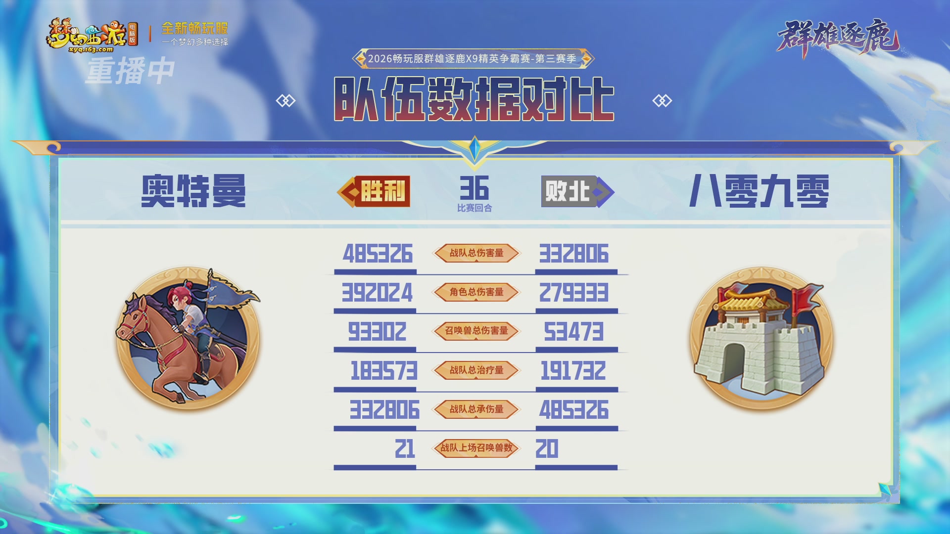 【重播】畅玩服群雄逐鹿X9精英争霸赛-第三赛季决赛