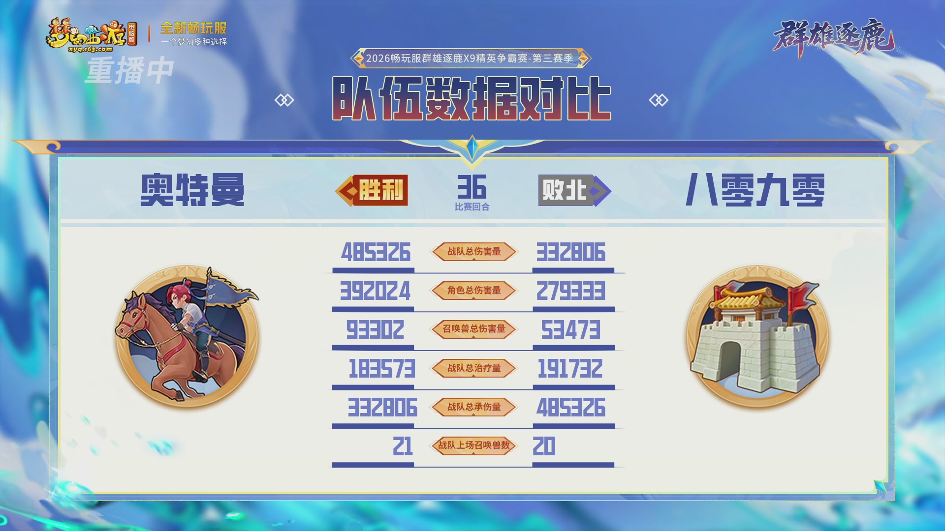 【重播】畅玩服群雄逐鹿X9精英争霸赛-第三赛季决赛