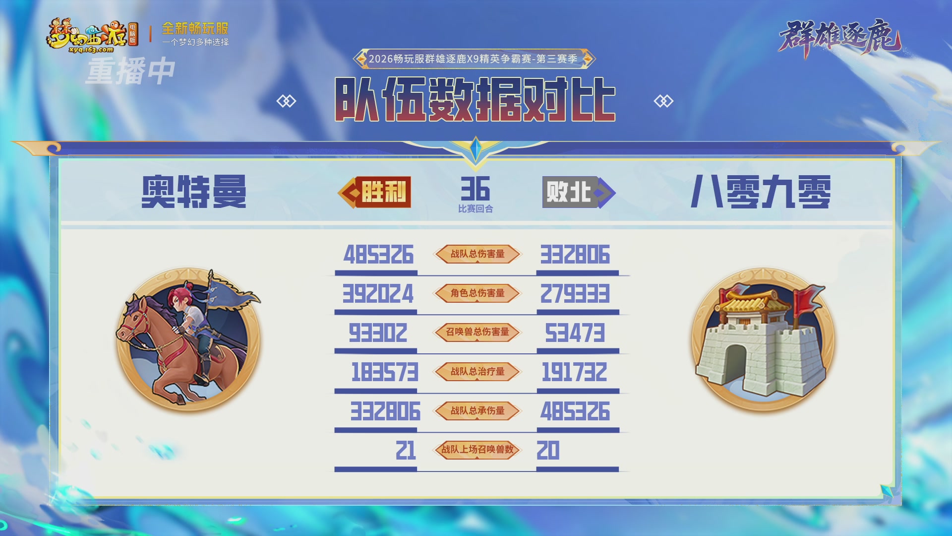 【重播】畅玩服群雄逐鹿X9精英争霸赛-第三赛季决赛