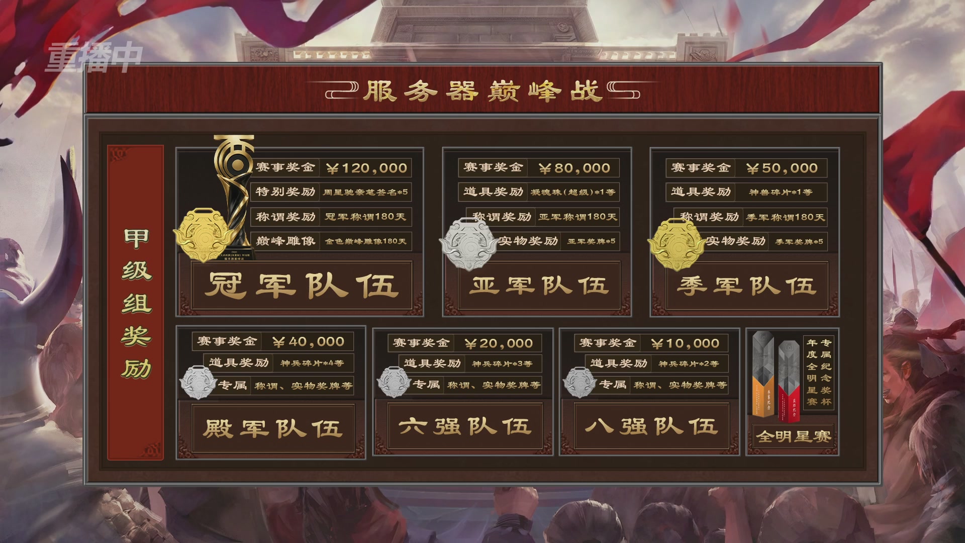 【重播】《大话西游2免费版》怀旧服服务器巅峰战-全明星赛 12进10抢位赛