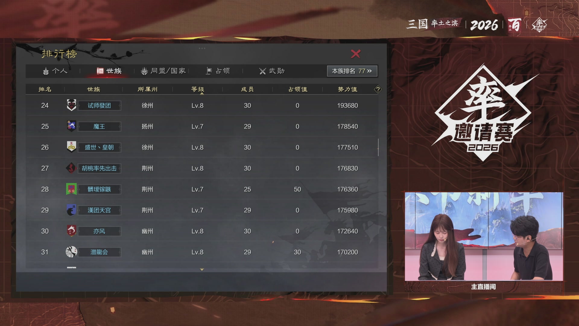 率土之滨百家邀请赛风云十三州第二十期
