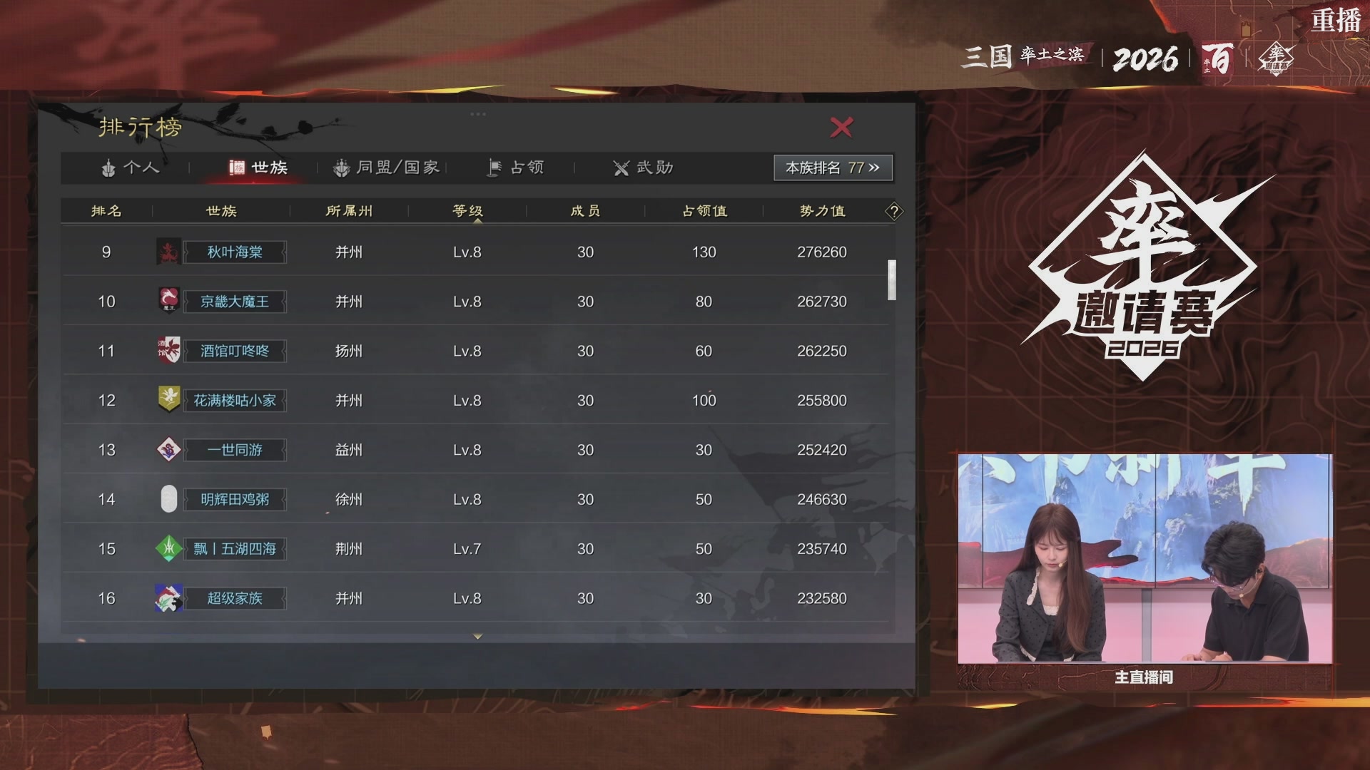 率土之滨百家邀请赛风云十三州第二十期