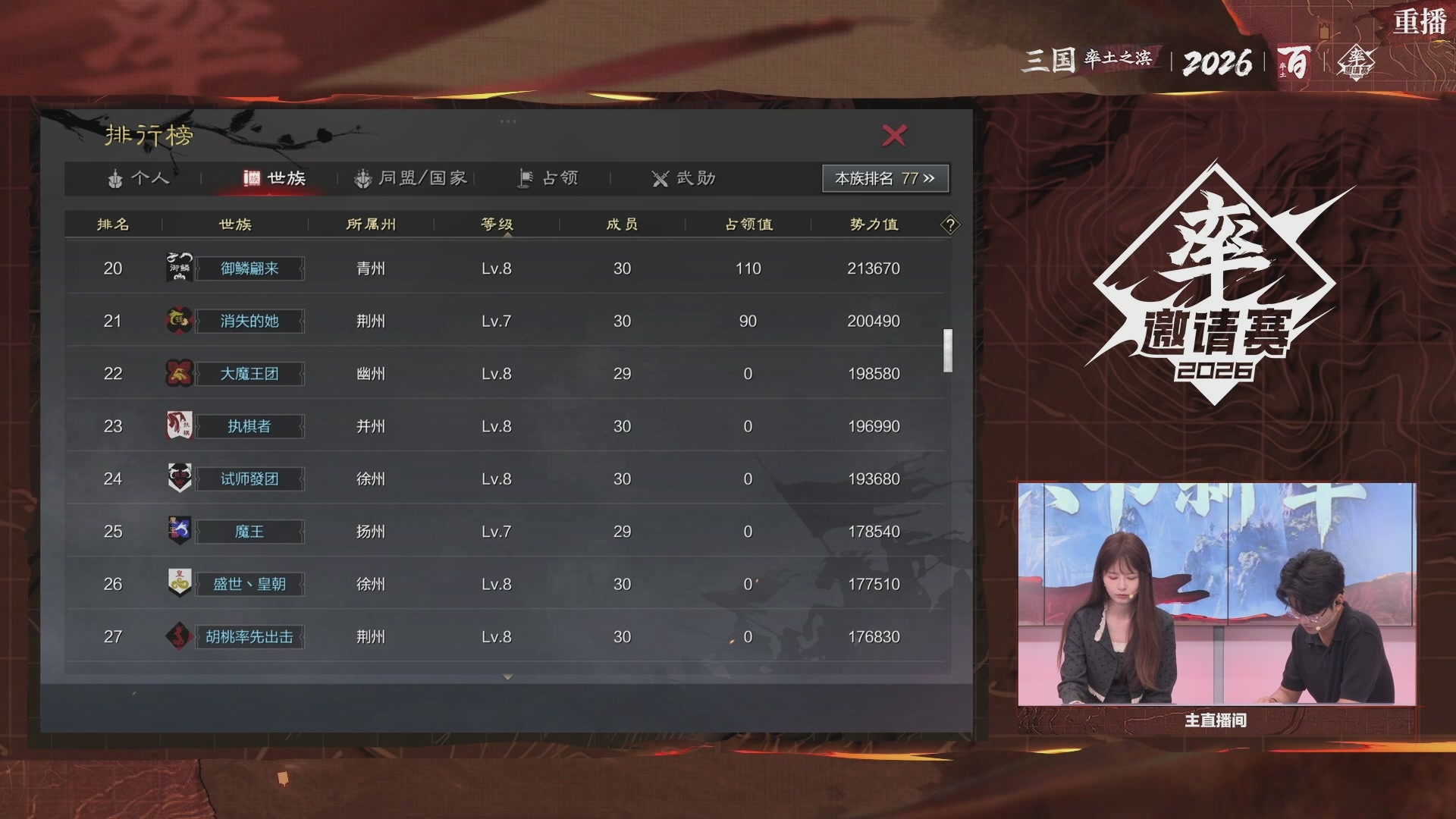 率土之滨百家邀请赛风云十三州第二十期