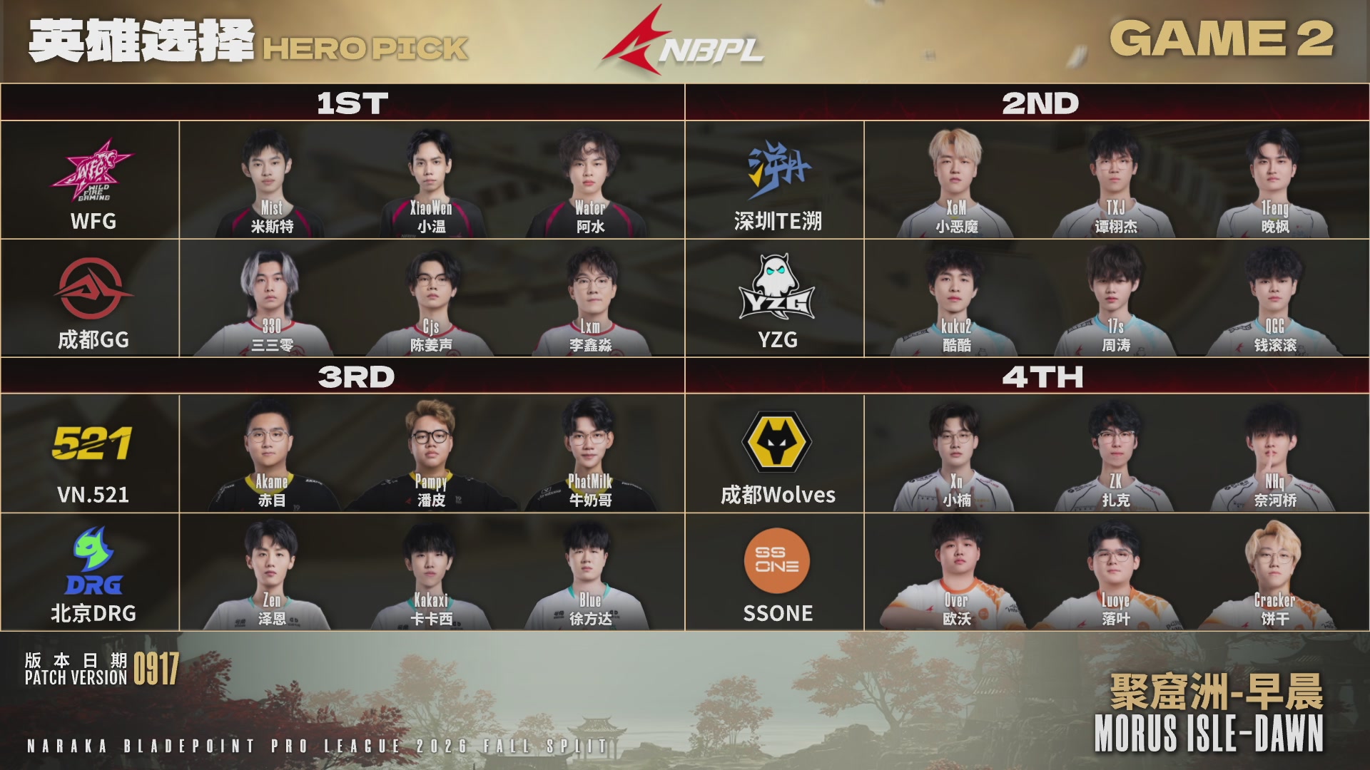 成都Wolves战队第一视角【2025永劫无间职业联赛秋季赛】