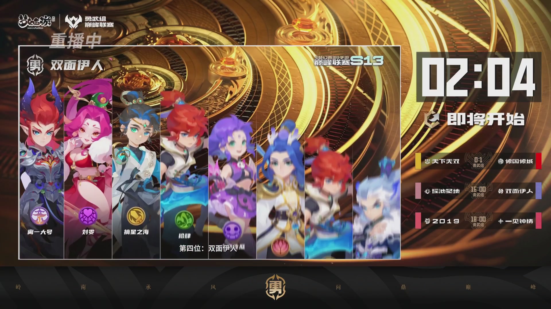 巅峰联赛S13–勇武组第二轮