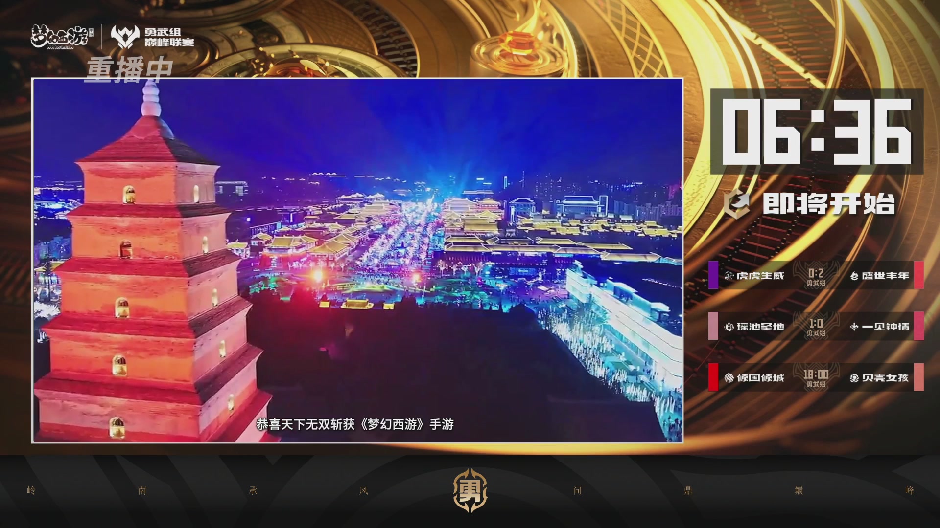 巅峰联赛S13–勇武组第六轮